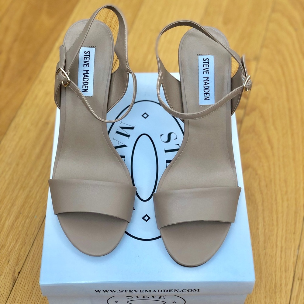Steve Madden nude high heel sandals